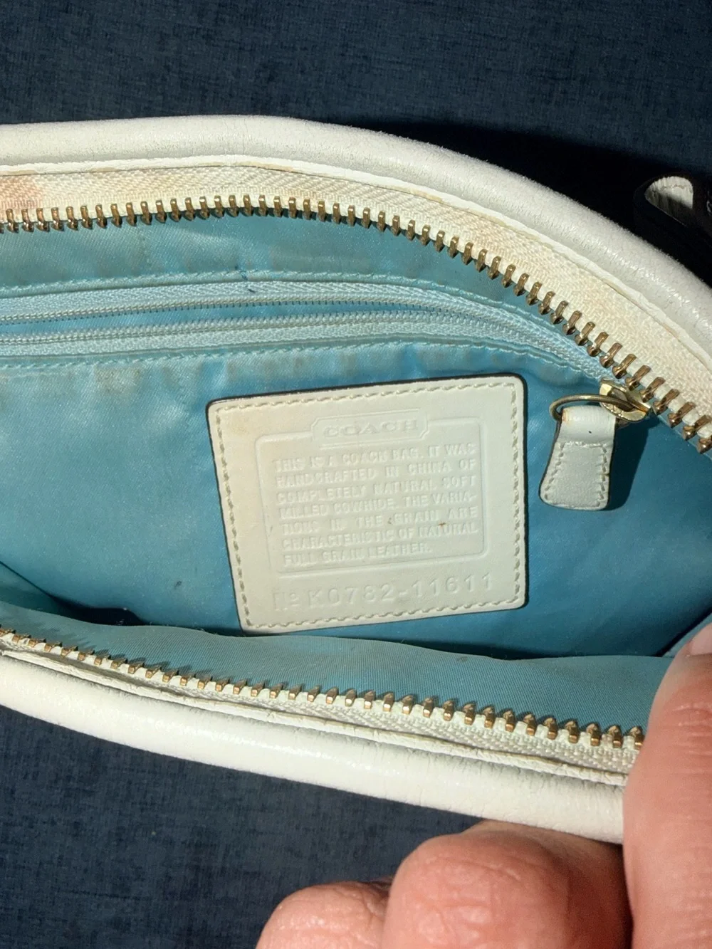 Coach White Leather Shoulder Hobo Bag